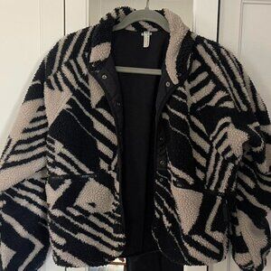 Free People Movement Rocky Ridge Fleece Jacket - Geo Lines